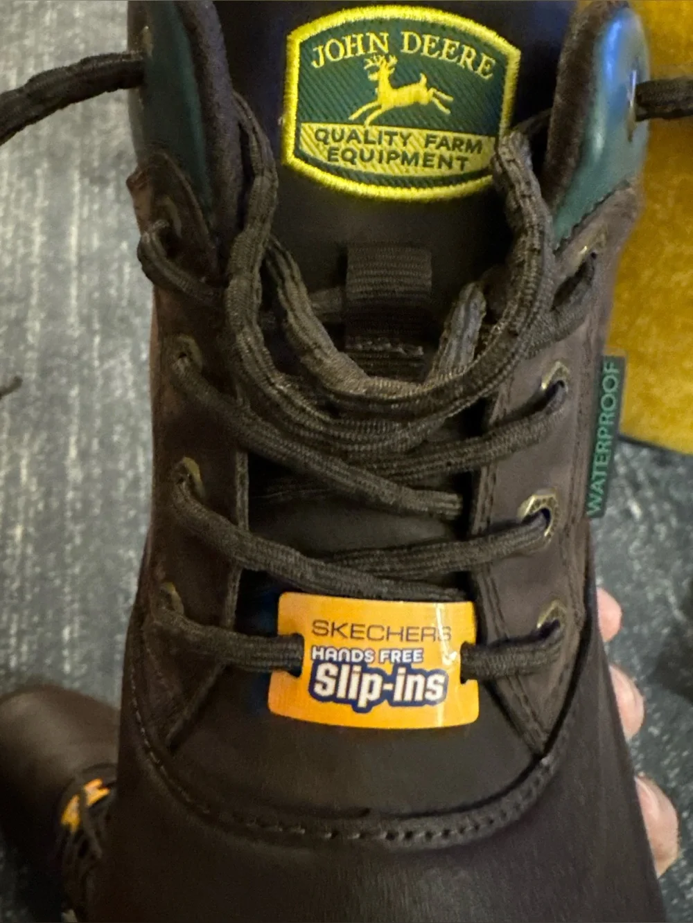 Skechers / John Deere Men's Sergeants Slip-Ins Chocolate Work Boots Size 10 US
